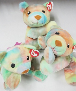 Sherbet,Tie-Dyed Bear<BR>Ty-Pillow Pal<br> (click Picture-FULL DETAILS)